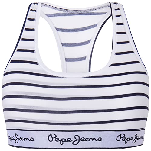 Pepe Jeans Damen Stripes Rb Brlt Bra, Blue (Navy 1), S von Pepe Jeans