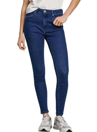 Pepe Jeans Damen Super Skinny Hw Pl204738 Jeans, Blau (Denim-du3), 27W x 28L von Pepe Jeans