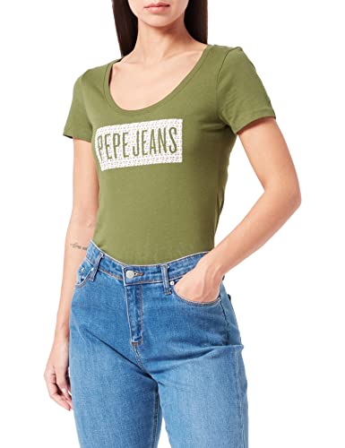 Pepe Jeans Damen Susan T-Shirt, Green (Thyme), S von Pepe Jeans