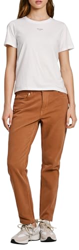 Pepe Jeans Damen Tapered Hw Pl204591 Jeans, Braun (Nut Brown), 27W x 28L von Pepe Jeans