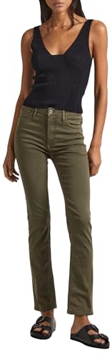 Pepe Jeans Damen Tessa Pants, Green (Olivine Green), 29W / 30L von Pepe Jeans