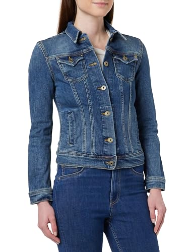 Pepe Jeans Damen Thrift Jacket, Blue (Denim-HT7), S von Pepe Jeans