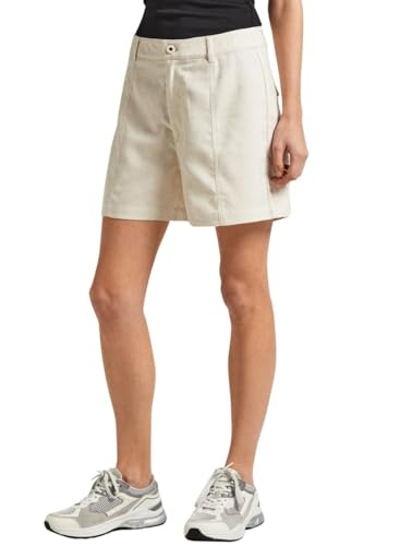 Pepe Jeans Damen Tilly Shorts, Weiß (Mousse White), XS von Pepe Jeans