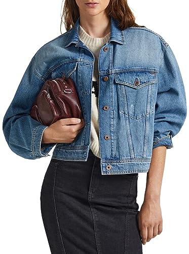 Pepe Jeans Damen Turner Vintage Oversized Jacket, Blue (Denim), S von Pepe Jeans