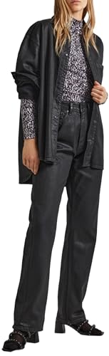 Pepe Jeans Damen Ultra High Waist Straight Coated PL204602 Jeans, Blue (Denim), 32W / 32L von Pepe Jeans