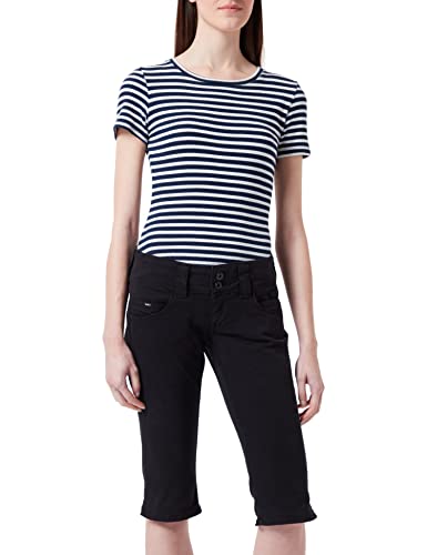 Pepe Jeans Damen Venus Crop Shorts, Black (Black), 29W von Pepe Jeans