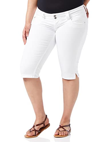 Pepe Jeans Damen Venus Crop Shorts, White (White), 29W von Pepe Jeans