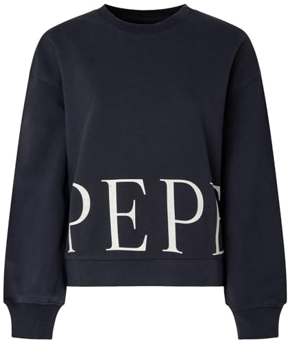 Pepe Jeans Damen Victoria Sweatshirt, Blue (Dulwich), L von Pepe Jeans