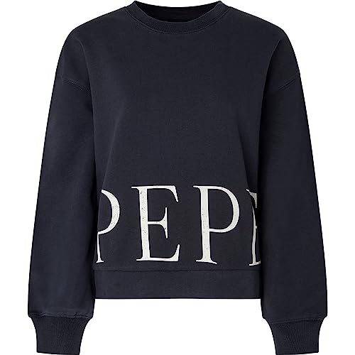 Pepe Jeans Damen Victoria Sweatshirt, Blue (Dulwich), L von Pepe Jeans