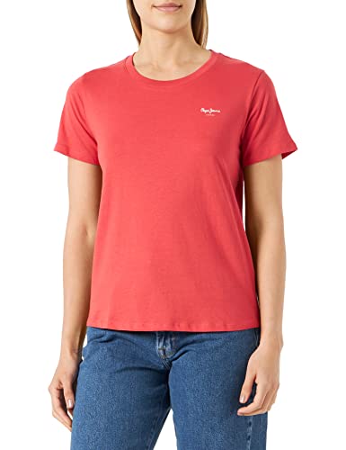 Pepe Jeans Damen Wendy Chest T-Shirt, Red (Studio Red), S von Pepe Jeans