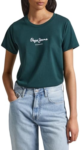 Pepe Jeans Damen Wendys T-Shirt, Green (Regent Green), XS von Pepe Jeans