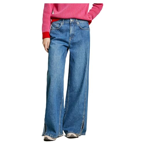 Pepe Jeans Damen Wide Leg Mw Slit Jeans, Blau (Denim), 30 W/30 L von Pepe Jeans