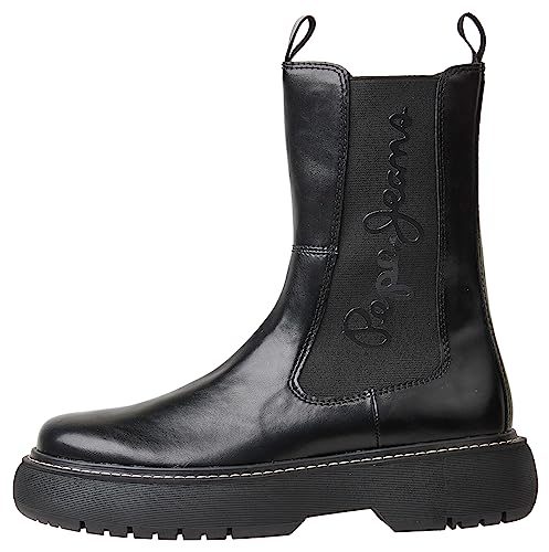 Pepe Jeans Damen Yoko Chelsea Boot, Black (Black), 36 EU von Pepe Jeans