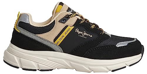 Pepe Jeans Dave Sider B Sneaker, Black (Black), 36 EU von Pepe Jeans