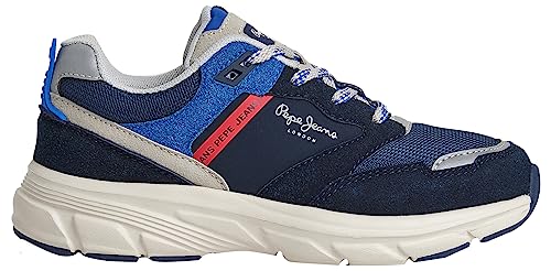 Pepe Jeans Dave Sider B Sneaker, Blue (Navy), 36 EU von Pepe Jeans