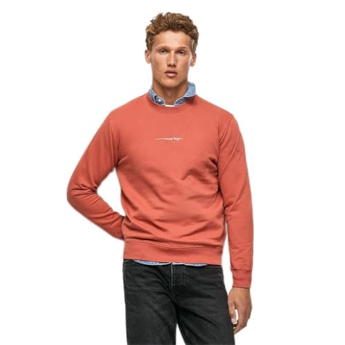 Pepe Jeans David Crew Herren-Sweatshirt, 262brick, XS von Pepe Jeans