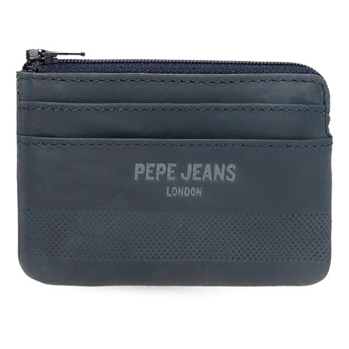 Pepe Jeans Deep Geldbörse blau 11 x 7 x 1,5 cm Leder by Joumma Bags, blau, Talla única, Geldbörse von Pepe Jeans