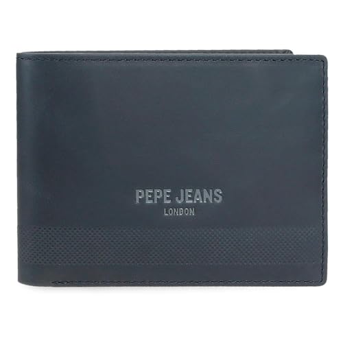 Pepe Jeans Deep Geldbörse mit Geldbörse blau 12,5 x 9,5 x 1 cm Leder by Joumma Bags, blau, Talla única, Brieftasche mit Geldbörse von Pepe Jeans