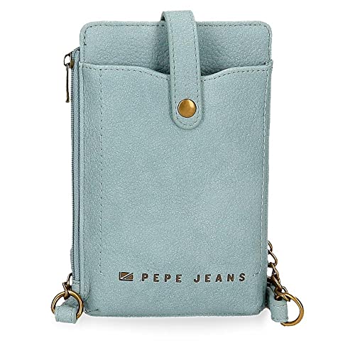 Pepe Jeans Diane Umhängetasche Handyhalter Blau 9,5x16,5 cm Kunstleder von Pepe Jeans