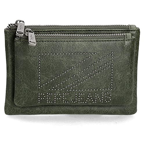 Pepe Jeans Donna Geldbörse Kulturbeutel Grün 17 x 9 x 2 cm Kunstleder, grün, Geldbörse Kulturbeutel von Pepe Jeans