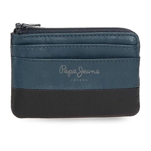 Pepe Jeans Dual Geldbörse Blau 11 x 7 x 1,5 cm Leder, blau, Talla única, geldbörse von Pepe Jeans