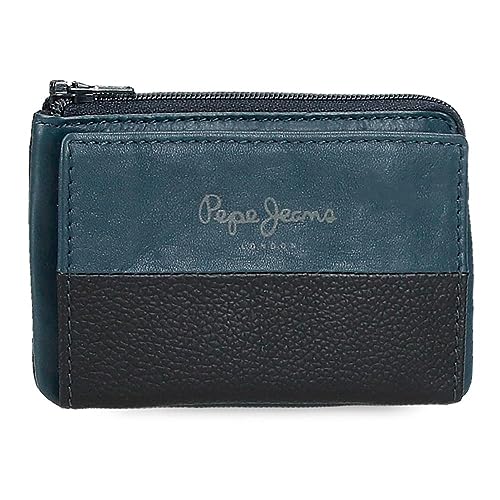 Pepe Jeans Dual Geldbörse Blau 11 x 7 x 1,5 cm Leder, blau, Talla única, geldbörse von Pepe Jeans