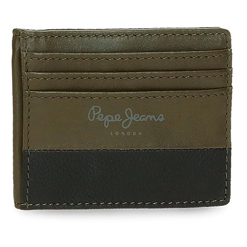 Pepe Jeans Dual Kartenetui Grün 9,5 x 7,5 cm Leder, grün, Talla única, kartenetui von Pepe Jeans