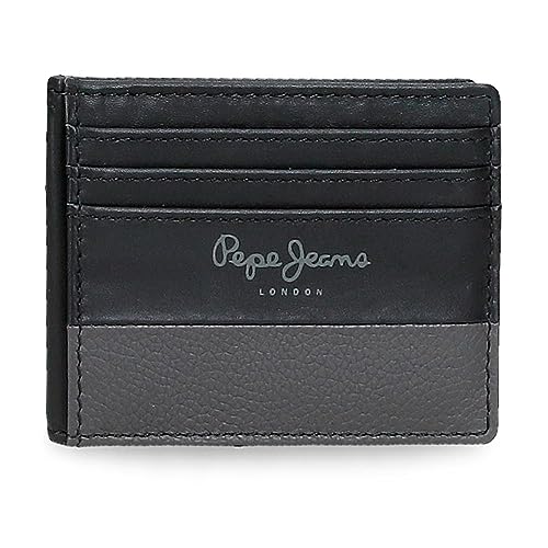 Pepe Jeans Dual Kartenetui schwarz 9,5 x 7,5 cm Leder, Schwarz, Talla única, kartenetui von Pepe Jeans