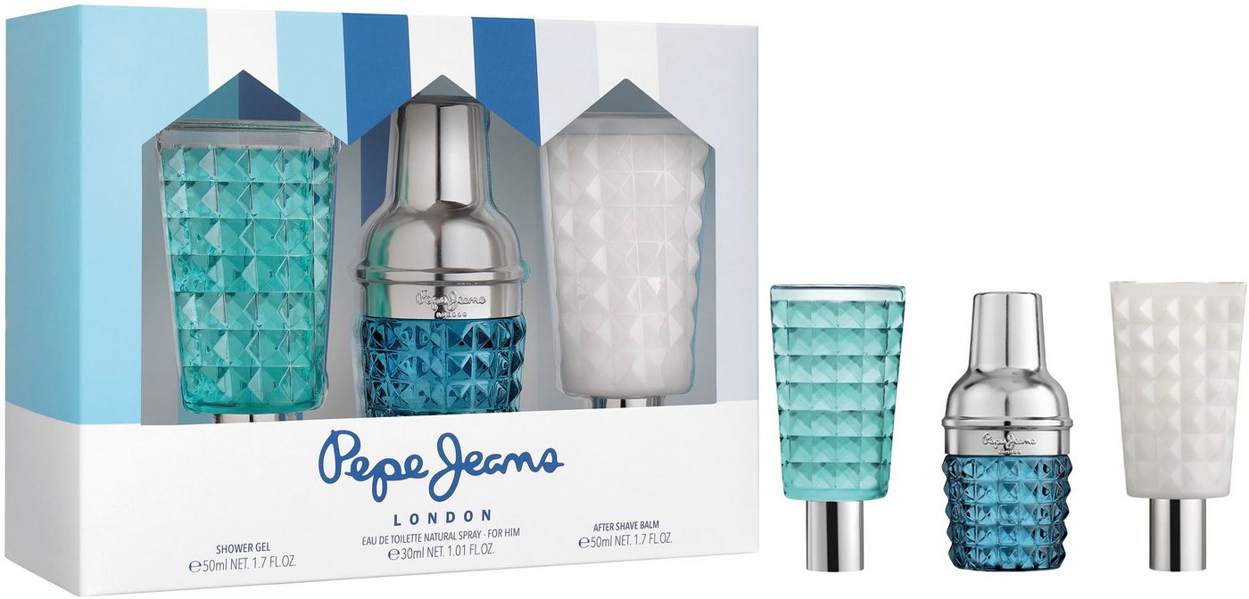 Pepe Jeans Duft-Set Pepe Jeans Gift Set for him, 3-tlg., Langlebiger Duft von Pepe Jeans