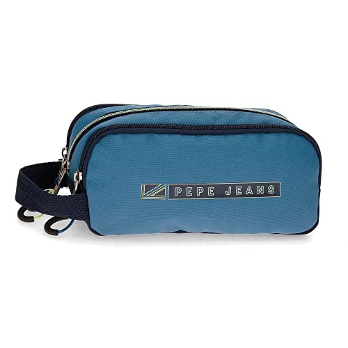 Pepe Jeans Duncan Federmäppchen, dreifach, Blau, 22 x 10 x 9 cm, Polyester von Pepe Jeans