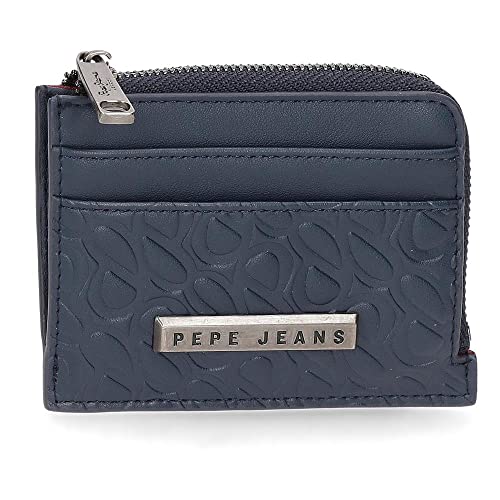 Pepe Jeans Essence Kartenetui Blau 11,5 x 8 x 1,5 cm Kunstleder, blau, kartenfaecher von Pepe Jeans