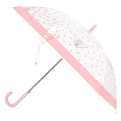 Pepe Jeans Evelin Regenschirm aus Aluminium, Rosa, Polyester, Rosa, regenschirm von Pepe Jeans