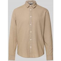 Pepe Jeans Freizeithemd mit Knopfleiste Modell 'ARNAU' in Beige, Größe M von Pepe Jeans