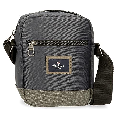 Pepe Jeans Harry Schultertasche Grau 15x19,5x6 cm Polyester mit Details aus Kunstleder von Pepe Jeans