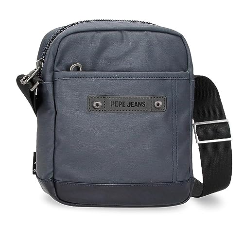 Pepe Jeans Hatfield Umhängetasche Mittelgroß Blau 17x22x6 cms Polyester, blau, Talla única, Mittelgroße Umhängetasche von Pepe Jeans