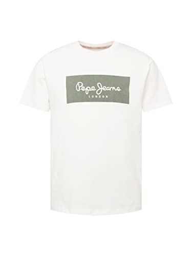 Pepe Jeans Herren Aaron SS T Shirts, Weiß (White), L EU von Pepe Jeans