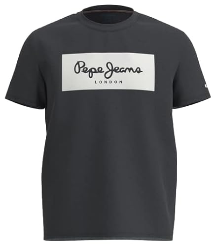 Pepe Jeans Herren Aaron T-Shirt, Black (Washed Black), M von Pepe Jeans