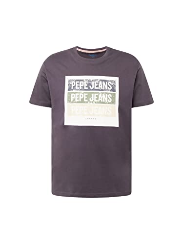 Pepe Jeans Herren Acee T-Shirt, Black (Washed Black), M von Pepe Jeans