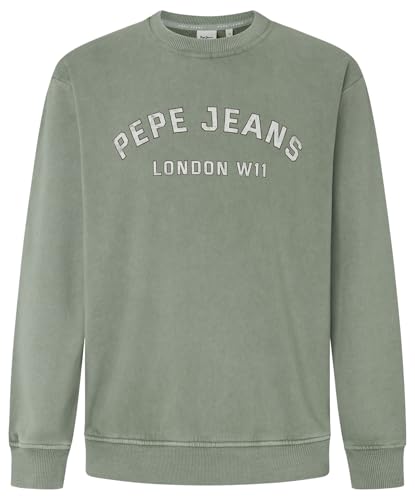 Pepe Jeans Herren Aldridge Crew Sweatshirt, Grün (Winter Mint Green), L von Pepe Jeans