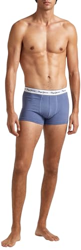 Pepe Jeans Herren Allover Logo TK 3P Trunks, Blue (Navy), M von Pepe Jeans