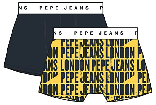 Pepe Jeans Herren Allover Logo Tk 2P Trunks, Yellow (Yellow), L (2er Pack) von Pepe Jeans