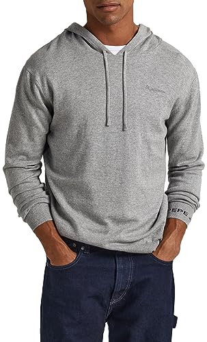 Pepe Jeans Herren Andre Hoodie Hooded Sweatshirt, Grey (Grey Marl), XL von Pepe Jeans