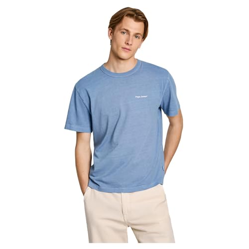Pepe Jeans Herren Andre T-Shirt, blau, L von Pepe Jeans