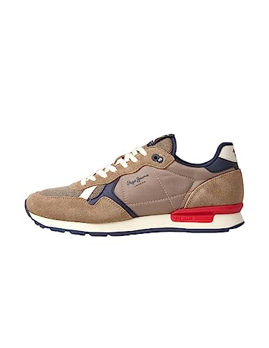 Pepe Jeans Herren BRIT Heritage M Sneaker, Brown (Sand), 44 EU von Pepe Jeans