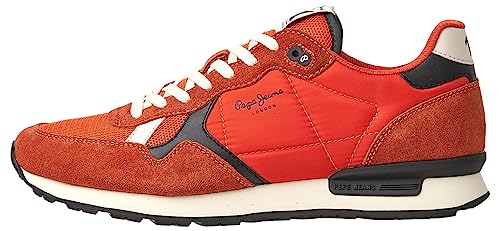 Pepe Jeans Herren BRIT Heritage M Sneaker, Orange (Burnt Orange), 42 EU von Pepe Jeans