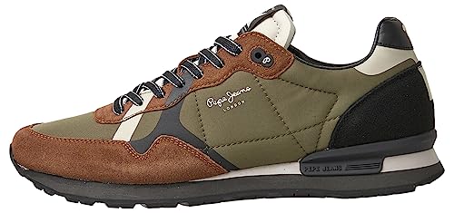 Pepe Jeans Herren BRIT Print M Sneaker, Brown (Brown), 41 EU von Pepe Jeans