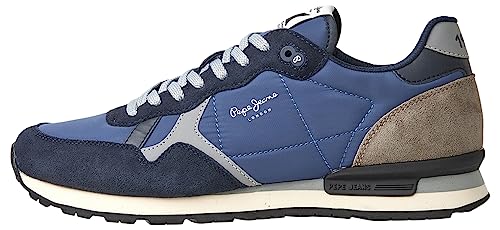 Pepe Jeans Herren BRIT Reflect M Sneaker, Blue (Navy), 45 EU von Pepe Jeans