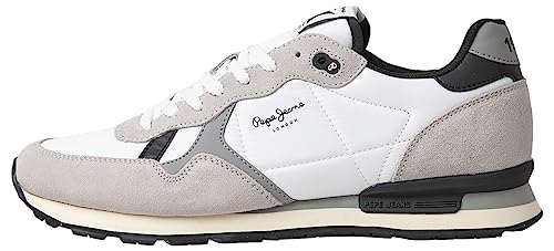 Pepe Jeans Herren BRIT Reflect M Sneaker, White (White), 42 EU von Pepe Jeans