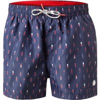 Pepe Jeans Herren Badeshorts blau Mikrofaser gemustert von Pepe Jeans