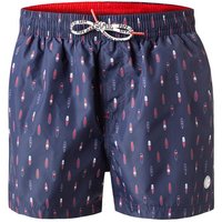 Pepe Jeans Herren Badeshorts blau Mikrofaser gemustert von Pepe Jeans